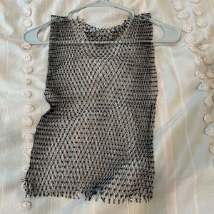 Bejeweled mesh rave top